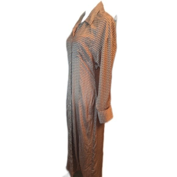 Zara soft & flowy shirt dress w/ pockets - pink & tiny floral print S - Picture 3 of 11